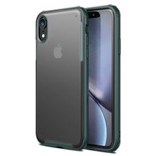 Microsonic Apple iPhone XR Frosted Frame Yeşil Cep Telefonu Kılıfı