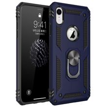 Microsonic Apple iPhone Xr Military Ring Holder Lacivert Kılıf