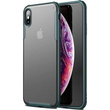 Microsonic Apple iPhone XS Max Frosted Frame Yeşil Cep Telefonu Kılıfı