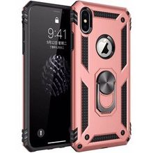 Microsonic Apple iPhone Xs Max Military Ring Holder Gold Kılıf