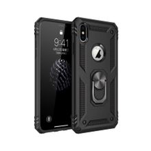 Microsonic Apple iPhone Xs Military Ring Holder Siyah Kılıf