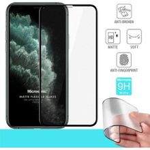 Microsonic Apple Uyumlu iPhone 11 Pro Seramik Matte Flexible Siyah Cep Telefonu Ekran Koruyucusu