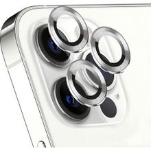 Microsonic Apple Uyumlu iPhone 13 Pro Tekli Gümüş Kamera Lens Koruma Camı