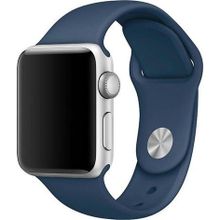 Microsonic Apple Watch 38 mm Lacivert Silikon Akıllı Saat Kordonu