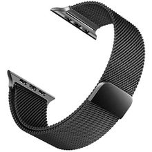 Microsonic Apple Watch 4 44 mm Luxe Metal Twist Siyah Uyumlu Kordon