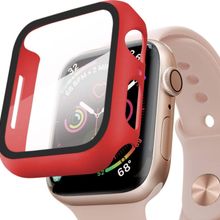 Microsonic Apple Watch SE 2022 40 mm Kırmızı Matte Premium Slim Watch Band Kılıf