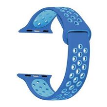 Microsonic Apple Watch SE 2022 40 mm Rainbow Sport Band Mavi Turkuaz Kordon