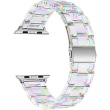 Microsonic Apple Watch SE 2022 40 mm Stainless Transparent Clear Çok Renkli Kordon