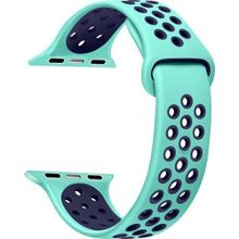 Microsonic Apple Watch SE 2022 44 mm Rainbow Sport Band Yeşil Lacivert Kordon