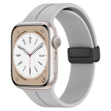Microsonic Apple Watch SE 2022 Ribbon Line Gri 44 mm Kordon