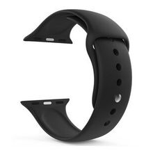 Microsonic Apple Watch SE 2022 Siyah 44 mm Silikon Kordon