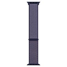 Microsonic Apple Watch SE 44 mm Hasırlı Woven Sport Loop Lacivert Saat Kordon