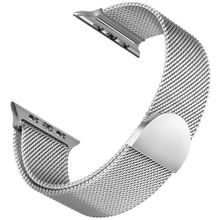 Microsonic Apple Watch SE 44 mm Luxe Metal Twist Gümüş Uyumlu Kordon