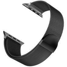 Microsonic Apple Watch SE 44 mm Luxe Metal Twist Siyah Uyumlu Kordon