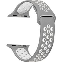 Microsonic Apple Watch SE 44 mm Rainbow Sport Band Gri Beyaz Kordon