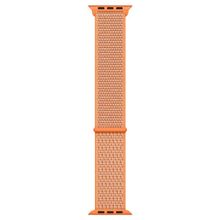 Microsonic Apple Watch Series 1 Turuncu 42 mm Hasırlı Kordon Woven Sport Loop Spicy