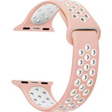Microsonic Apple Watch Series 2 38 mm Rainbow Sport Band Pembe Beyaz Kordon