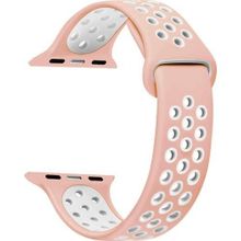 Microsonic Apple Watch Series 3 38 mm Rainbow Sport Band Pembe Beyaz Kordon