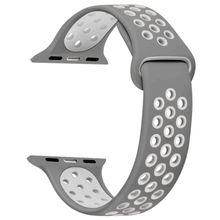Microsonic Apple Watch Series 3 42 mm Rainbow Band Gri Uyumlu Kordon