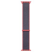 Microsonic Apple Watch Series 3 Uyumlu 38 mm Hasırlı Woven Sport Loop Electric Pink Kordon
