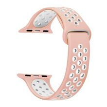 Microsonic Apple Watch Series 4 40 mm Pembe Beyaz Rainbow Sport Band Kordon