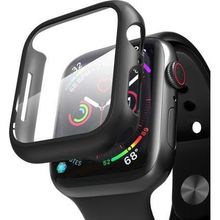 Microsonic Apple Watch Series 5 44 mm Matte Premium Slim Watch Band Siyah Kılıf