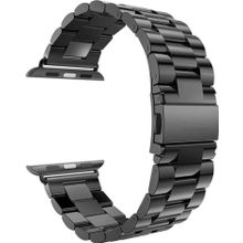 Microsonic Apple Watch Series 5 44 mm Siyah Metal Stainless Steel Kordon