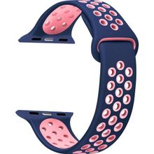 Microsonic Apple Watch Series 6 40 mm Lacivert Pembe Rainbow Sport Band Kordon