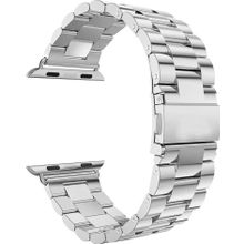 Microsonic Apple Watch Series 6 40 mm Metal Stainless Steel Gümüş Kordon