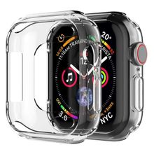 Microsonic Apple Watch Series 6 40 mm Şeffaf 360 Full Round Soft Silicone Kılıf
