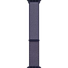 Microsonic Apple Watch Series 6 44 mm Hasırlı Woven Sport Loop Lacivert Saat Kordon
