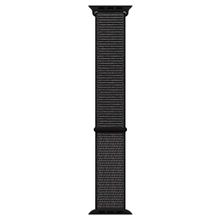 Microsonic Apple Watch Series 6 44 mm Hasırlı Woven Sport Loop Siyah Saat Kordon
