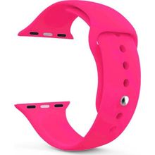 Microsonic Apple Watch Series 6 44 mm Silikon Koyu Pembe Kordon