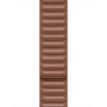 Microsonic Apple Watch Series 7 41 mm Leather Link Band Kahverengi Kordon