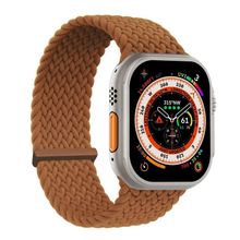 Microsonic Apple Watch Series 7 41 mm Leather Link Band Kahverengi Uyumlu Kordon