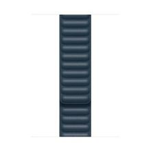 Microsonic Apple Watch Series 7 41 mm Leather Link Band Lacivert Kordon