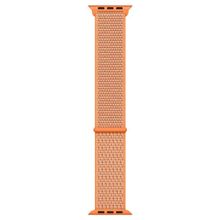 Microsonic Apple Watch Series 7 41 mm Woven Sport Loop Turuncu Hasırlı Kordon