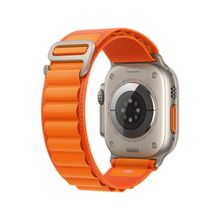 Microsonic Apple Watch Series 7 45 mm Alpine Loop Turuncu Kordon