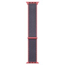 Microsonic Apple Watch Series 7 45 mm Koyu Pembe Woven Sport Loop Hasırlı Kordon
