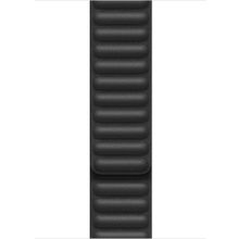 Microsonic Apple Watch Series 7 45 mm Leather Link Band Siyah Kordon