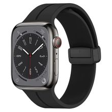 Microsonic Apple Watch Series 7 45 mm Siyah Ribbon Line Kordon