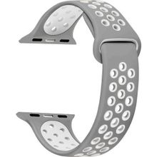 Microsonic Apple Watch Series 8 41 mm Gri Beyaz Rainbow Sport Band Kordon