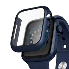 Microsonic Apple Watch Series 8 41 mm Lacivert Matte Premium Slim Watch Band Kılıf
