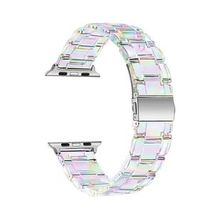 Microsonic Apple Watch Series 8 41 mm Stainless Transparent Clear Çok Renkli Kordon