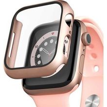Microsonic Apple Watch Series 8 45 mm Matte Premium Slim Watch Band Rose Gold Kılıf
