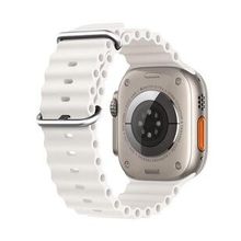 Microsonic Apple Watch Series 8 45 mm Ocean Band Beyaz Kordon
