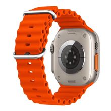 Microsonic Apple Watch Series 8 45 mm Turuncu Ocean Band Kordon