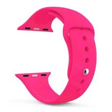 Microsonic Apple Watch Series 8 Silikon Koyu Pembe 41 mm Kordon