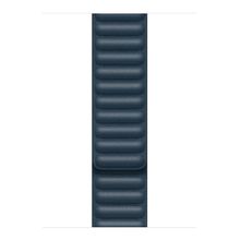 Microsonic Apple Watch Series 9 45 mm Lacivert Leather Link Band Kordon