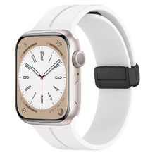 Microsonic Apple Watch Series 9 45 mm Ribbon Line Beyaz Kordon